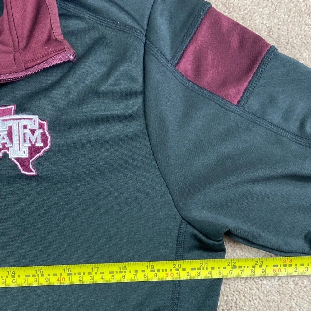 Adidas Texas A&M Aggies Climalite Quarter Zip Pullover Mens Medium Black Maroon